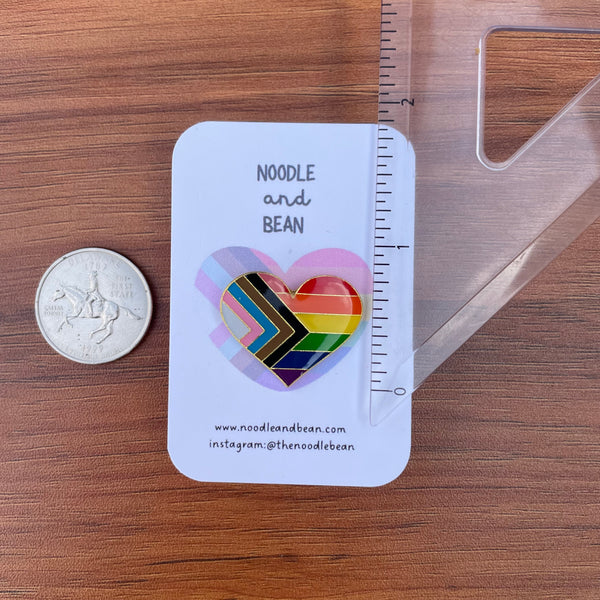 Progressive Pride Heart Pin