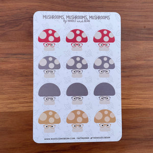 Mushroom Sticker Sheet - Mushrooms Mushrooms Mushrooms
