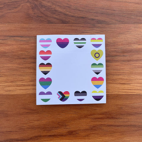 OOPSIE - Pride Flag Hearts Sticky Notes