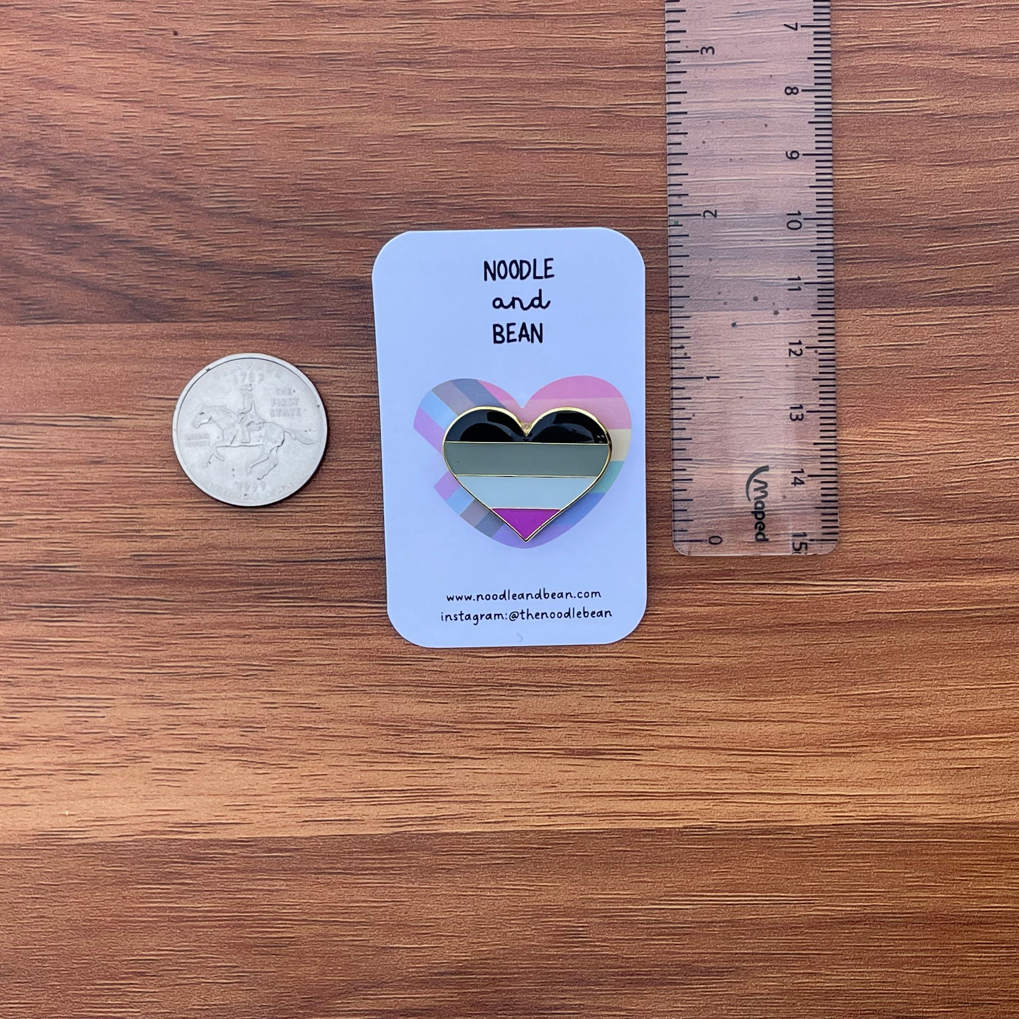 Ace Pride Flag Heart Pin